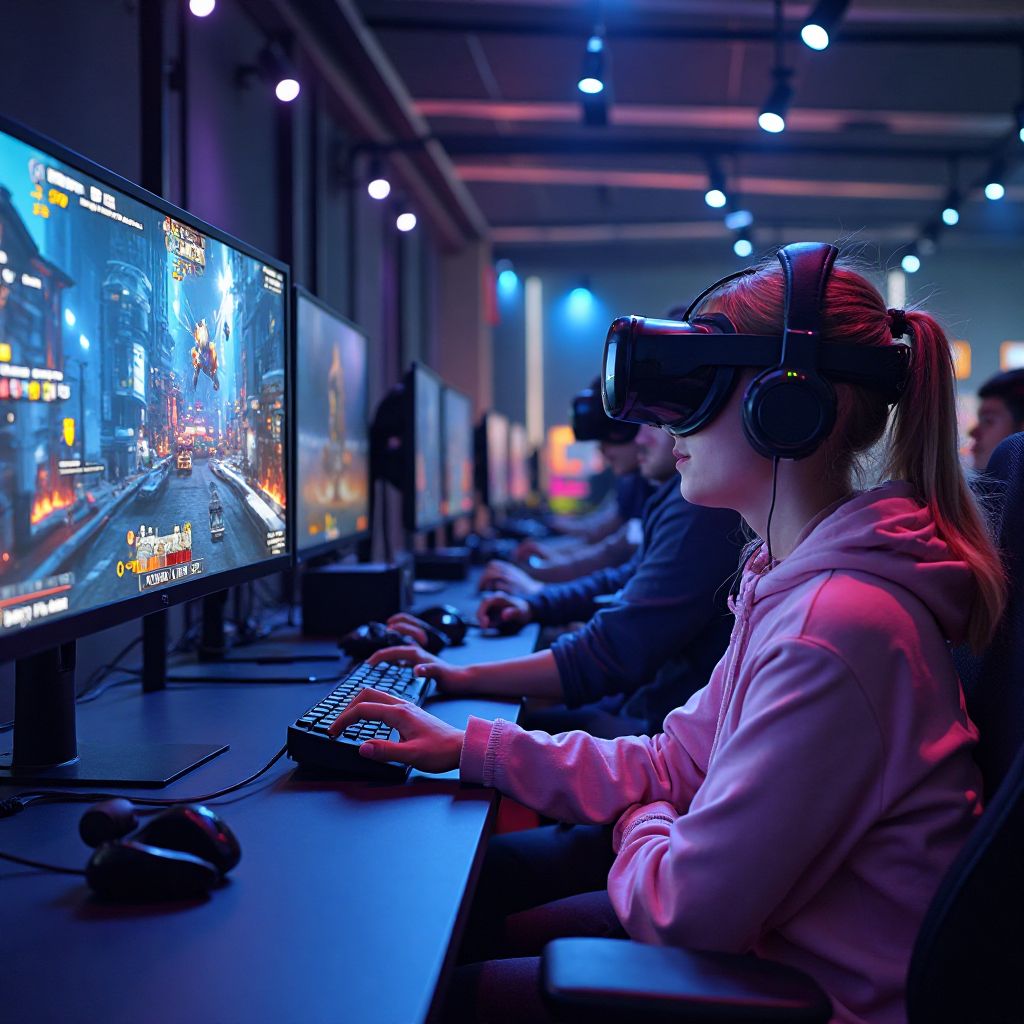 Virtual Reality gaming zone with multiple VR stations