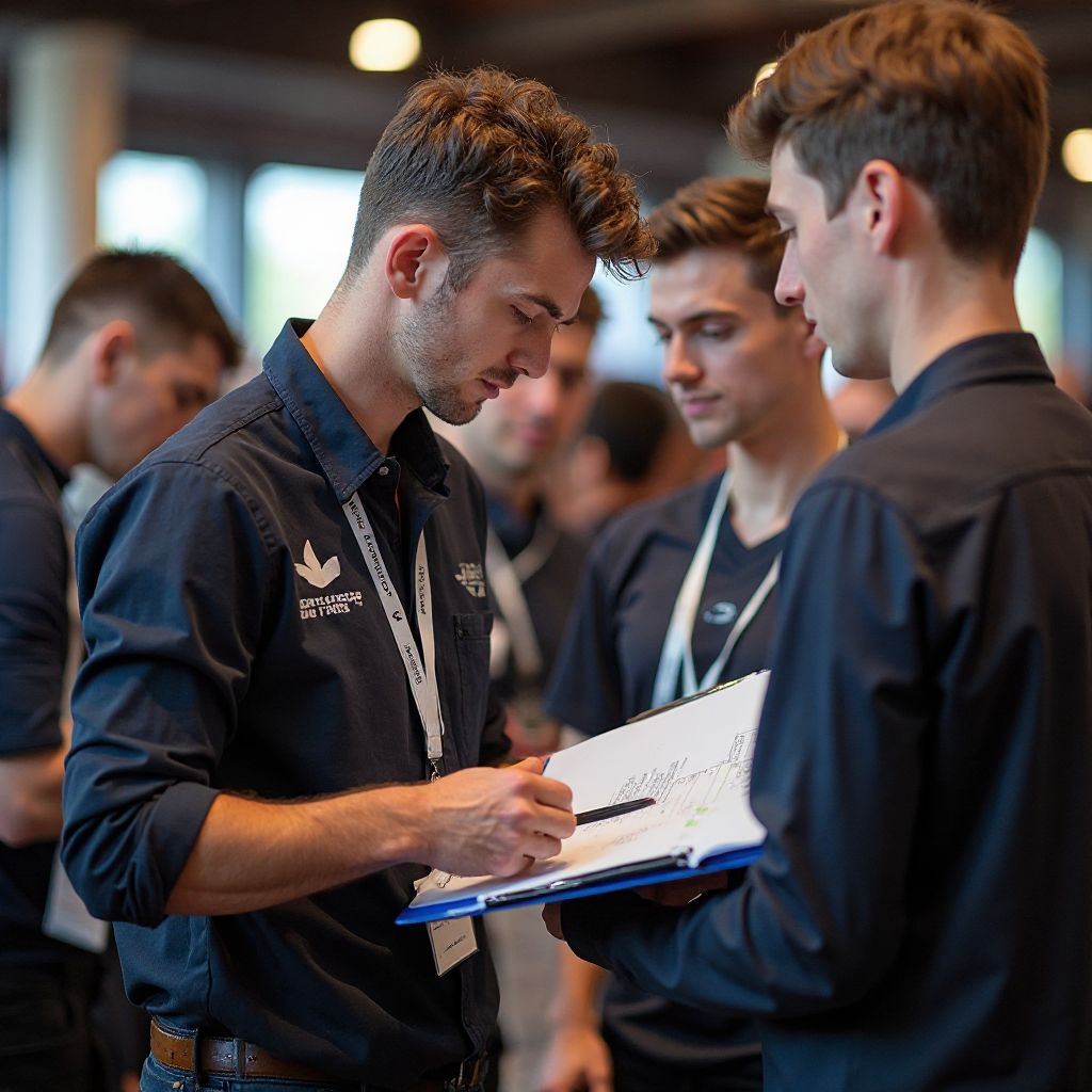 Event coordinator organizing gaming tournament