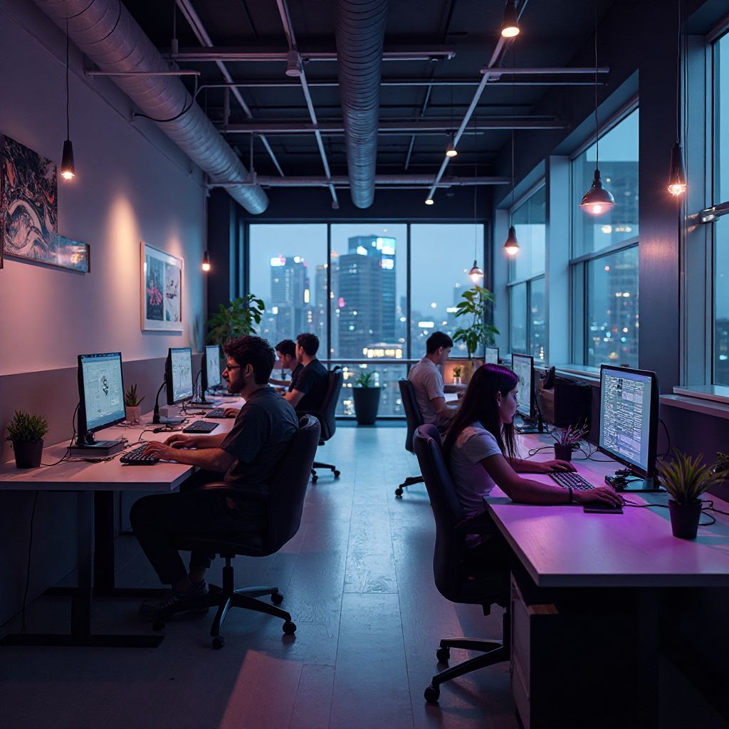 Modern coworking space inside Digital Arena